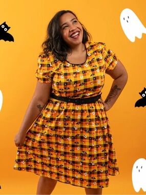 Disney Stitch Shoppe Spooky Mickey Minnie Laci Halloween Dress 2XL NWT